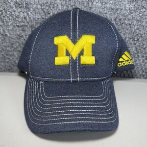 Adidas Michigan Wolverines Hat Unisex Climalite Blue Size S/M Flex Fit Cap
